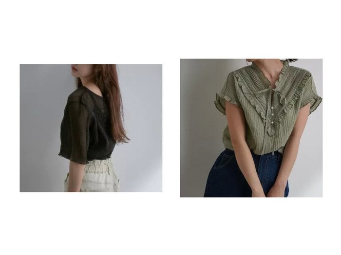 【VIS/ビス】の【vis- a-vis】楊柳シフォンTブラウス&【vis- a-vis】フリルピンタックフレンチスリーブブラウス おすすめ！人気、トレンド・レディースファッションの通販 おすすめ人気トレンドファッション通販アイテム 人気、トレンドファッション・服の通販 founy(ファニー) ファッションモデル・俳優・女優 Models 女性 Women 高橋愛 Takahashi Ai ファッション Fashion レディースファッション WOMEN トップス・カットソー Tops/Tshirt シャツ/ブラウス Shirts/Blouses インナー 春 Spring キャミソール コンパクト サロペット シアー シフォン シンプル デニム トレンド ベーシック ボトム 半袖 おすすめ Recommend |ID:crp329100000054698