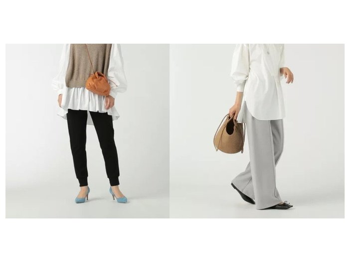 【MICA & DEAL/マイカ ディール】のhem rib easy pt&【JANE SMITH/ジェーンスミス】のSWEAT PINTUCK THICK PANTS 【パンツ】おすすめ！人気、トレンド・レディースファッションの通販 おすすめ人気トレンドファッション通販アイテム インテリア・キッズ・メンズ・レディースファッション・服の通販 founy(ファニー) https://founy.com/ ファッション Fashion レディースファッション WOMEN パンツ Pants ストレッチ トレンド 定番 Standard ストレート センター パターン ポケット |ID:crp329100000056289