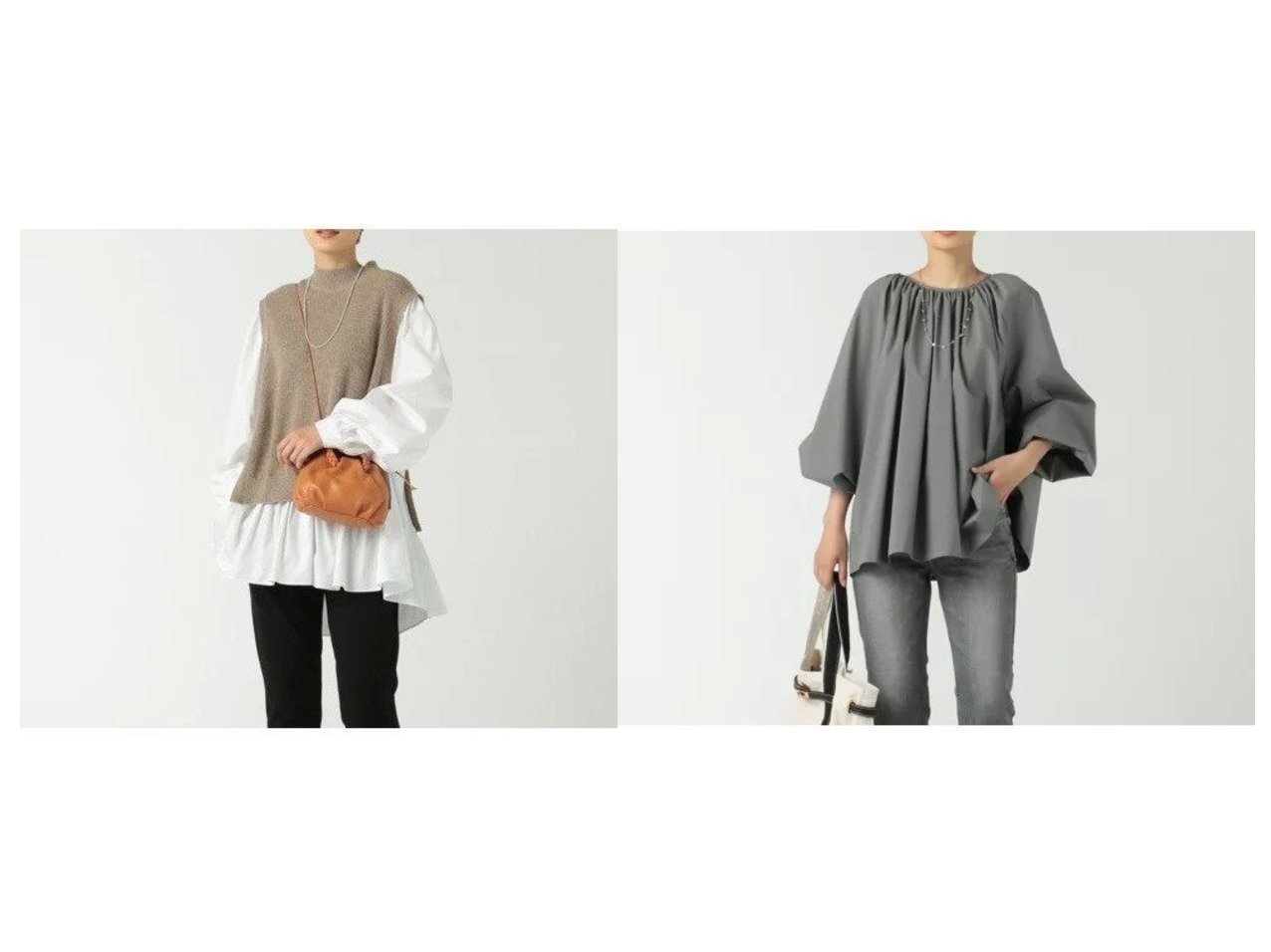 【MICA & DEAL/マイカ ディール】のvest docking flare blouse&2way gather blouse 【トップス・カットソー】おすすめ！人気、トレンド・レディースファッションの通販 おすすめで人気の流行・トレンド、ファッションの通販商品 インテリア・家具・メンズファッション・キッズファッション・レディースファッション・服の通販 founy(ファニー) https://founy.com/ ファッション Fashion レディースファッション WOMEN アウター Coat Outerwear トップス・カットソー Tops/Tshirt ニット Knit Tops ベスト/ジレ Gilets/Vests シャツ/ブラウス Shirts/Blouses ギャザー コンパクト セーター ハイネック ベスト ストレッチ スリーブ リボン リラックス 長袖 |ID:crp329100000056745
