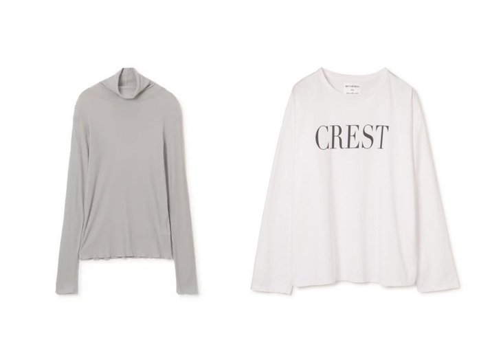 【MICA & DEAL/マイカ ディール】のsoft-po&CREST long t-shirt 【トップス・カットソー】おすすめ！人気、トレンド・レディースファッションの通販 おすすめ人気トレンドファッション通販アイテム インテリア・キッズ・メンズ・レディースファッション・服の通販 founy(ファニー) https://founy.com/ ファッション Fashion レディースファッション WOMEN トップス・カットソー Tops/Tshirt シャツ/ブラウス Shirts/Blouses ロング / Tシャツ T-Shirts カットソー Cut and Sewn カットソー タートル 秋 Autumn/Fall 長袖 |ID:crp329100000056747