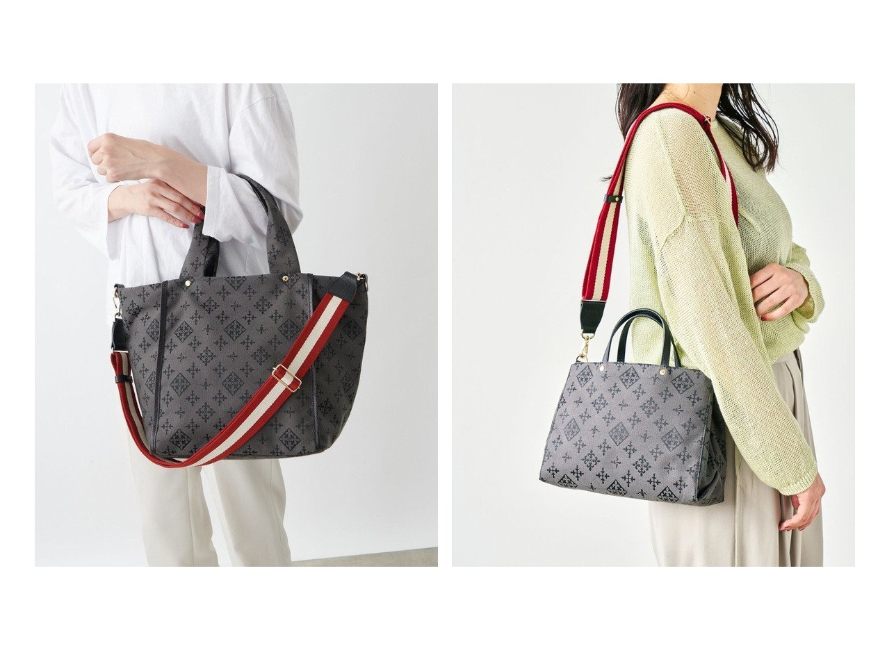 [美品]ラシット　SHOPPER　2way トートバッグ　L　コットンジャガード