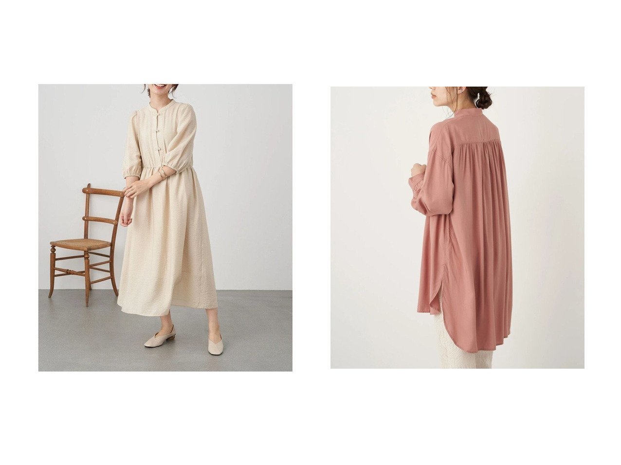 Earth Music Ecology アースミュージックアンドエコロジー のチャイナ風シアーワンピース レーヨンチュニック プチプライス 低価格 おすすめ 人気 トレンド レディースファッションの通販 おすすめのファッション通販アイテム 人気 トレンドファッション 服