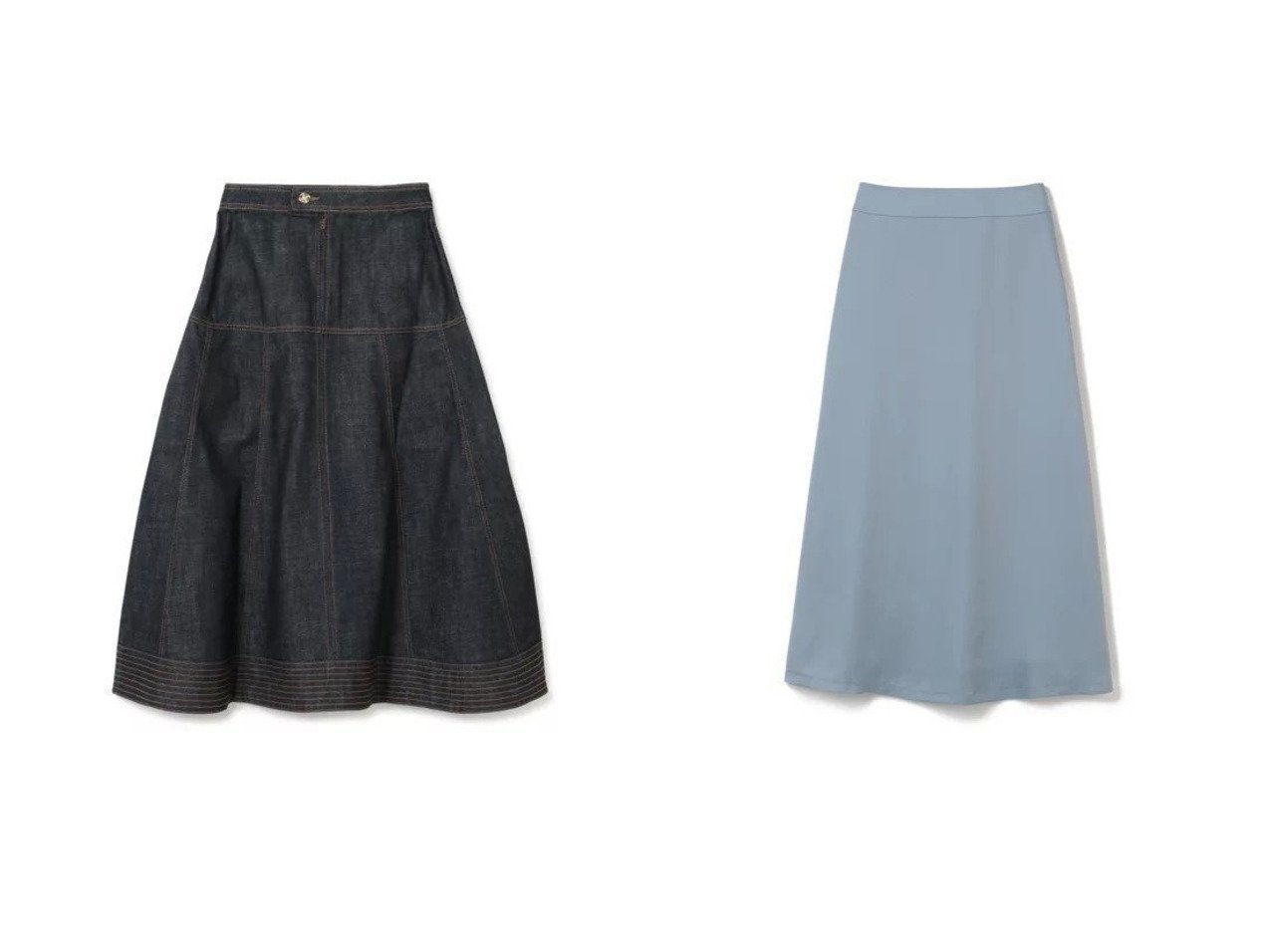 WALES BONNER/ウェールズ ボナー】のVISION DENIM PANELLED SKIRT&