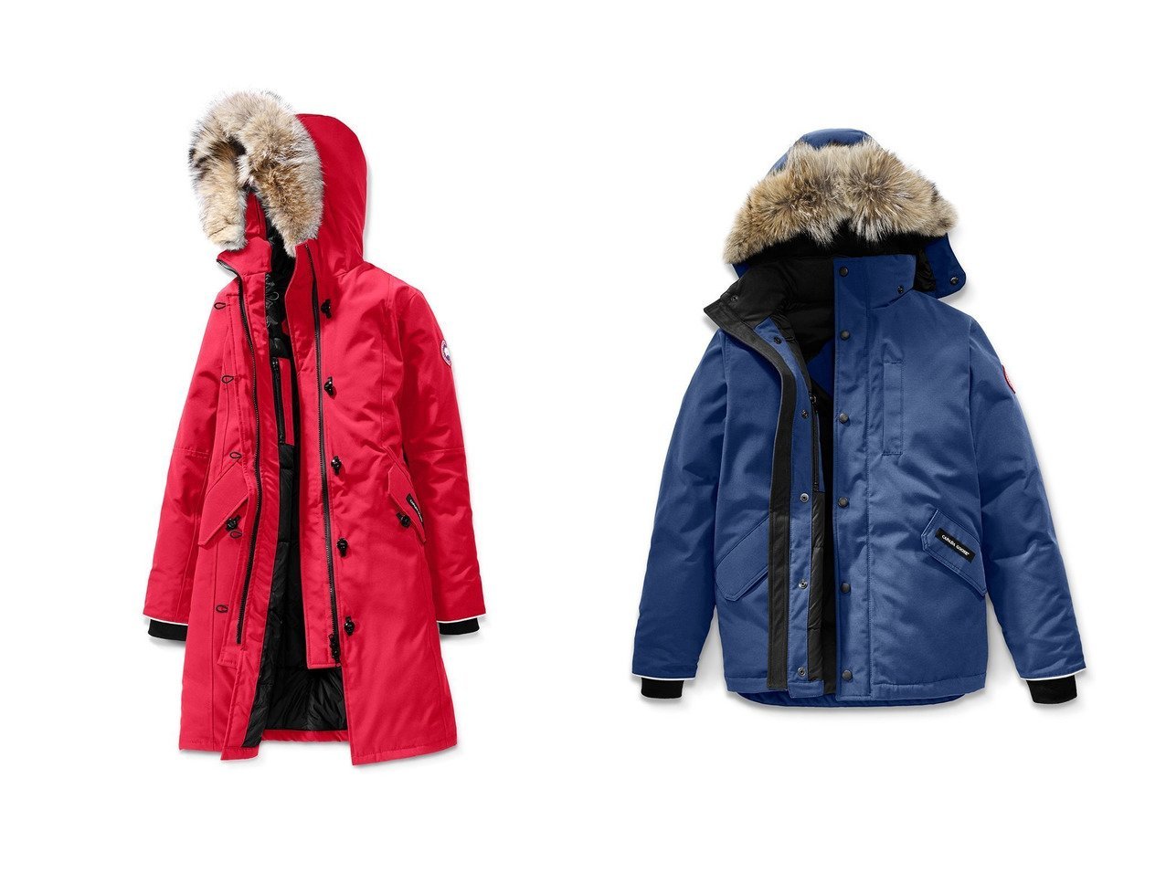 【CANADA GOOSE / KIDS/カナダグース】の【KIDS】4593Y BRITTANIA PARKA ブリタニア パーカ&【KIDS】4591Y LOGAN PARKA ローガン パーカ 【KIDS】子供服のおすすめ！人気トレンド・キッズファッションの通販 おすすめ人気トレンドファッション通販アイテム インテリア・キッズ・メンズ・レディースファッション・服の通販 founy(ファニー) 　ファッション　Fashion　キッズファッション　KIDS　アウター　Coat Outerwear /Kids　クラシック　ダウン　フィット　フラップ　フロント　ポケット　防寒　ミリタリー　メッシュ　リブニット　オレンジ系　Orange　ブラック系　Black　ブルー系　Blue　|ID:crp329100000070466