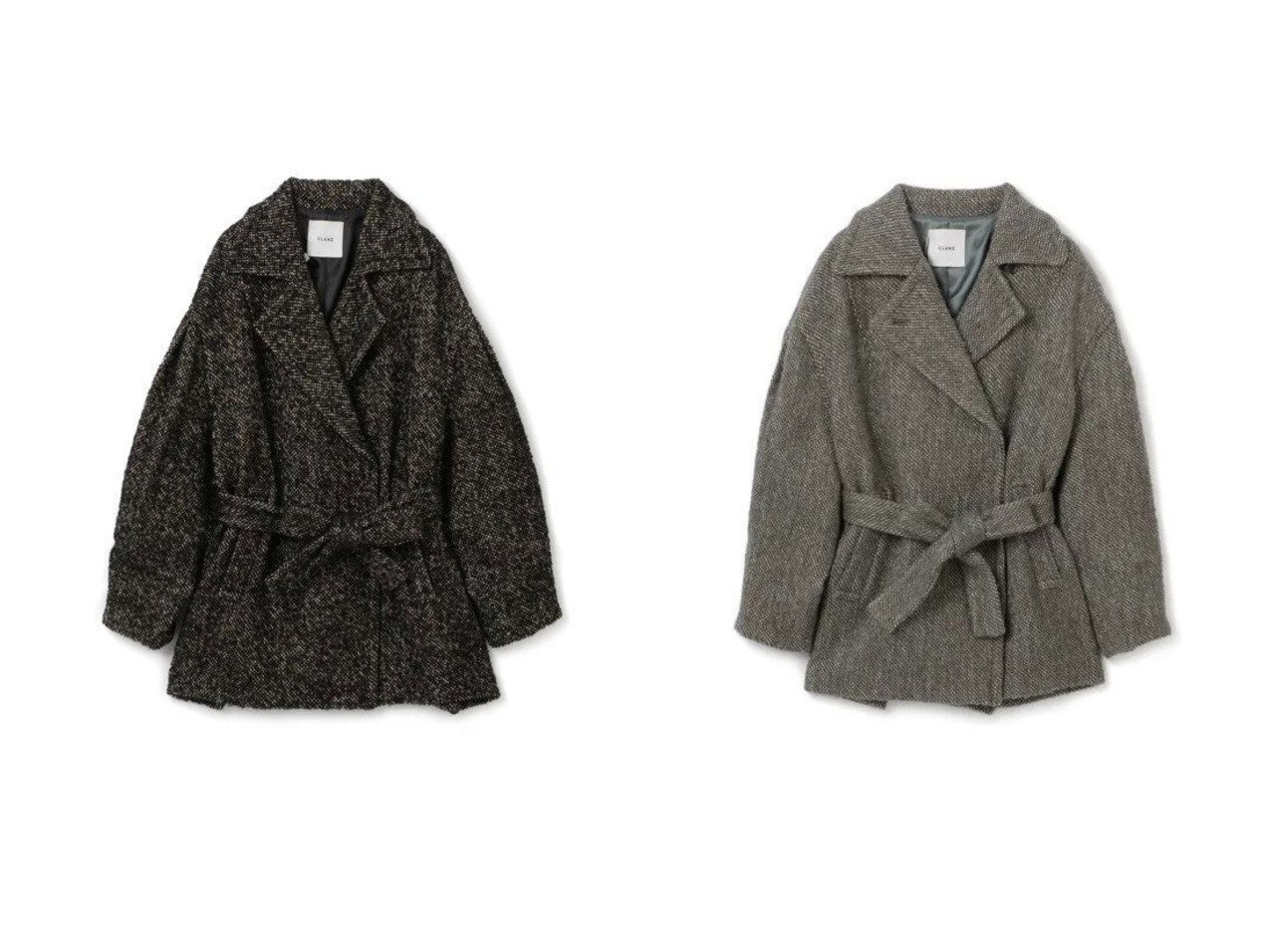 CLANE クラネ　MIX LOOP TWEED BOX COAT