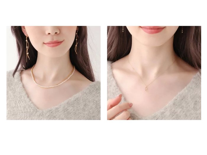 【phoebe/フィービィー】のウォーターパールレイヤードネックレス&【K10】リーフィーダイヤモンドネックレス おすすめ！人気、トレンド・レディースファッションの通販 おすすめ人気トレンドファッション通販アイテム インテリア・キッズ・メンズ・レディースファッション・服の通販 founy(ファニー) https://founy.com/ ファッション Fashion レディースファッション WOMEN ジュエリー Jewelry ネックレス Necklaces アクセサリー ジュエリー ジュエル ダイヤモンド ネックレス ボックス モチーフ リーフ おすすめ Recommend チェーン パール |ID:crp329100000075392