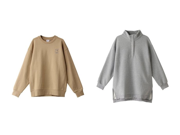 【nanadecor/ナナデコール】の裏起毛スナッププルオーバー&【PUMA/プーマ】の【PUMA x MAISON KITSUNE】クルーネックスウェット 【トップス・カットソー】おすすめ！人気、トレンド・レディースファッションの通販 おすすめ人気トレンドファッション通販アイテム 人気、トレンドファッション・服の通販 founy(ファニー) ファッション Fashion レディースファッション WOMEN トップス・カットソー Tops/Tshirt シャツ/ブラウス Shirts/Blouses パーカ Sweats ロング / Tシャツ T-Shirts スウェット Sweat カットソー Cut and Sewn プルオーバー Pullover UNISEX パッチ おすすめ Recommend セットアップ 再入荷 Restock/Back in Stock/Re Arrival |ID:crp329100000078171