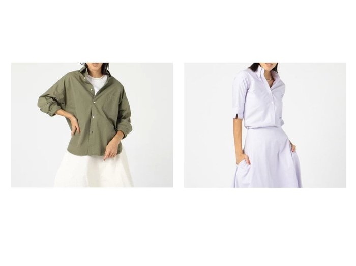 【MADISONBLUE/マディソンブルー】のJ.S WASHED OUT SHIRT&MADISON SHIRT OX 【トップス・カットソー】おすすめ！人気、トレンド・レディースファッションの通販 おすすめ人気トレンドファッション通販アイテム インテリア・キッズ・メンズ・レディースファッション・服の通販 founy(ファニー) https://founy.com/ ファッション Fashion レディースファッション WOMEN トップス・カットソー Tops/Tshirt シャツ/ブラウス Shirts/Blouses ロング / Tシャツ T-Shirts タイプライター ドレス 定番 Standard 洗える 長袖 2021年 2021 2021春夏・S/S SS/Spring/Summer/2021 S/S・春夏 SS・Spring/Summer コンパクト パステル パープル 半袖 |ID:crp329100000080330