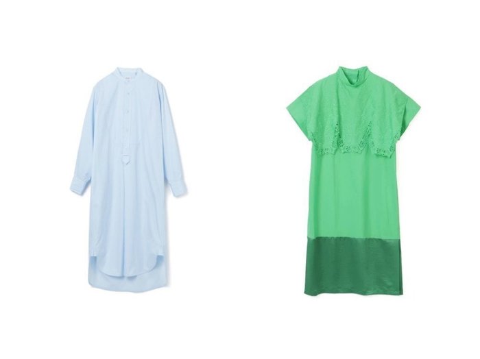 【TOGA PULLA/トーガ プルラ】のS&【BLAMINK/ブラミンク】のコットンバンドカラーワンピース 【ワンピース・ドレス】おすすめ！人気、トレンド・レディースファッションの通販 おすすめ人気トレンドファッション通販アイテム インテリア・キッズ・メンズ・レディースファッション・服の通販 founy(ファニー) https://founy.com/ ファッション Fashion レディースファッション WOMEN ワンピース Dress シャツワンピース Shirt Dresses ドレス Party Dresses シンプル ベーシック 長袖 2022年 2022 2022 春夏 S/S SS,Spring/Summer,2022 S/S・春夏 SS・Spring/Summer とろみ クラシカル モダン レース 半袖 夏 Summer |ID:crp329100000083281