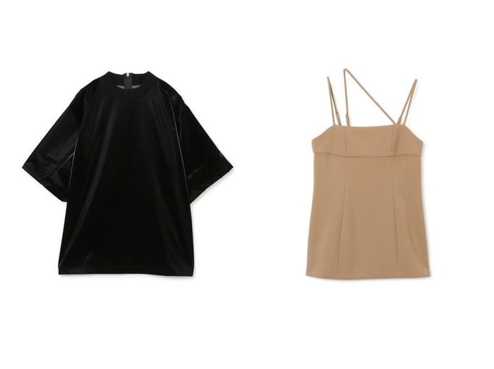 【TOGA PULLA/トーガ プルラ】のIridescent taffeta T-shirt&【CLANE/クラネ】のSLANT BUSTIER 【トップス・カットソー】おすすめ！人気、トレンド・レディースファッションの通販 おすすめ人気トレンドファッション通販アイテム インテリア・キッズ・メンズ・レディースファッション・服の通販 founy(ファニー) https://founy.com/ ファッション Fashion レディースファッション WOMEN トップス・カットソー Tops/Tshirt シャツ/ブラウス Shirts/Blouses ロング / Tシャツ T-Shirts カットソー Cut and Sewn キャミソール / ノースリーブ No Sleeves ビスチェ Bustier 2022年 2022 2022 春夏 S/S SS,Spring/Summer,2022 S/S・春夏 SS・Spring/Summer カットソー ショート チェック リュクス 半袖 アシンメトリー キャミソール クール バランス ビスチェ 洗える |ID:crp329100000086714