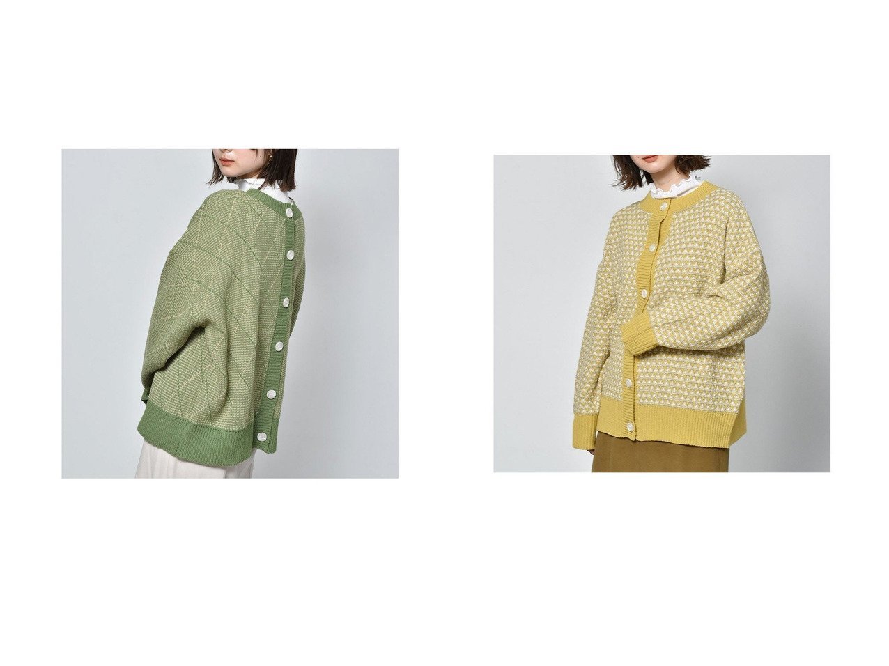 Retro Girl レトロガール の柄アソート2wayニットカーデ おすすめ 人気 トレンド レディースファッションの通販 おすすめのファッション通販アイテム 人気 トレンドファッション 服の通販 Founy ファニー Id Crp ファッション Fashion