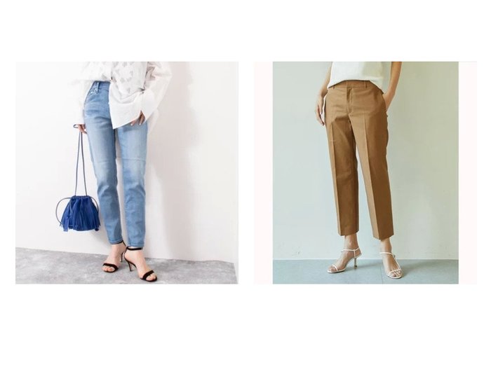 【NOLLEY'S/ノーリーズ】の【WEB限定サイズあり】【ヤヌーク】RUTHリアリーライトデニム&【GALLARDAGALANTE/ガリャルダガランテ】の【Drawing Numbers】クロップドテーパードパンツ 【パンツ】おすすめ！人気、トレンド・レディースファッションの通販 おすすめ人気トレンドファッション通販アイテム インテリア・キッズ・メンズ・レディースファッション・服の通販 founy(ファニー) https://founy.com/ ファッション Fashion レディースファッション WOMEN パンツ Pants 軽量 スキニー ストレート スリム デニム フィット ベーシック ボーイズ ワーク 2022年 2022 S/S・春夏 SS・Spring/Summer 2022 春夏 S/S SS,Spring/Summer,2022 夏 Summer アンクル オレンジ シンプル センター |ID:crp329100000090678