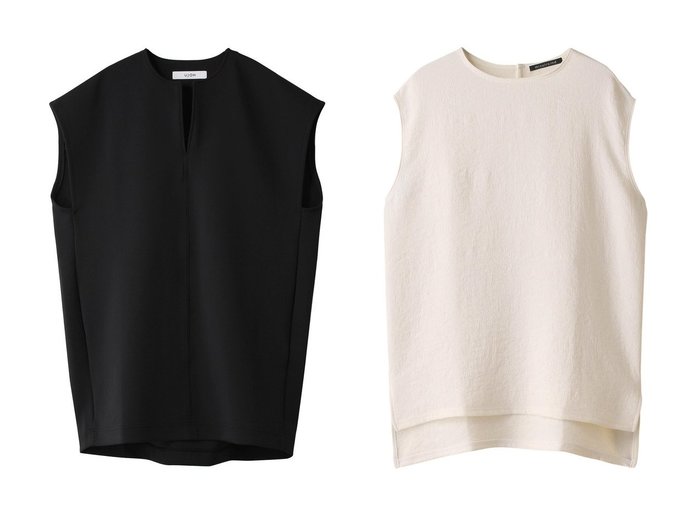 【mizuiro ind/ミズイロ インド】のクルーネックワイドベスト&【Ujoh/ウジョー】のコクーンチュニック 【トップス・カットソー】おすすめ！人気、トレンド・レディースファッションの通販 おすすめ人気トレンドファッション通販アイテム インテリア・キッズ・メンズ・レディースファッション・服の通販 founy(ファニー) https://founy.com/ ファッション Fashion レディースファッション WOMEN ワンピース Dress チュニック Tunic アウター Coat Outerwear ジャケット Jackets シンプル スリーブ チュニック フレンチ プレーン ボックス 2020年 2020 2020-2021秋冬・A/W AW・Autumn/Winter・FW・Fall-Winter/2020-2021 2022年 2022 2022 春夏 S/S SS,Spring/Summer,2022 A/W・秋冬 AW・Autumn/Winter・FW・Fall-Winter S/S・春夏 SS・Spring/Summer ジャケット スリット ノースリーブ ベスト ワイド 切替 夏 Summer 春 Spring |ID:crp329100000091522