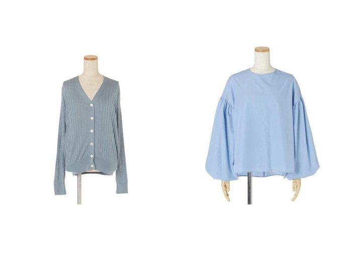 【SLOANE/スローン】の【別注】シルクカーディガン&【12closet/トゥエルブクローゼット】の【福田麻琴さんコラボ】【洗える】バルーンスリーブブラウス ファッション雑誌・Webマガジン掲載、おすすめ！人気、トレンド・レディースファッションの通販 おすすめ人気トレンドファッション通販アイテム インテリア・キッズ・メンズ・レディースファッション・服の通販 founy(ファニー) https://founy.com/ 雑誌掲載アイテム Magazine Items ファッション雑誌 Fashion Magazines リー LEE ファッションモデル・俳優・女優 Models 女性 Women 福田麻琴 Fukuda Makoto ファッション Fashion レディースファッション WOMEN トップス・カットソー Tops/Tshirt カーディガン Cardigans Vネック V-Neck シャツ/ブラウス Shirts/Blouses 3月号 カーディガン シルク ワイドリブ 人気 別注 定番 Standard 雑誌 |ID:crp329100000092936