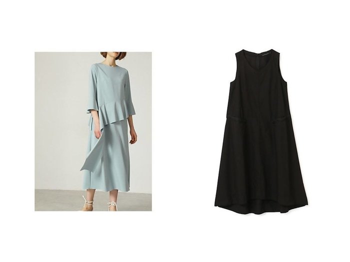 【ADORE/アドーア】のライトクリアクロスアシンメトリーワンピース&【TRANSIT PAR SUCH/トランジット パーサッチ】のワンピース 【ワンピース、ドレス】おすすめ！人気、トレンド、レディースファッションの通販 おすすめ人気トレンドファッション通販アイテム インテリア・キッズ・メンズ・レディースファッション・服の通販 founy(ファニー) https://founy.com/ ファッション Fashion レディースファッション WOMEN ワンピース Dress コンパクト シンプル スタンダード ストレッチ モダン 2022年 2022 2022 春夏 S/S SS,Spring/Summer,2022 S/S・春夏 SS・Spring/Summer カットオフ ノースリーブ フェミニン ポケット リネン 洗える |ID:crp329100000103617