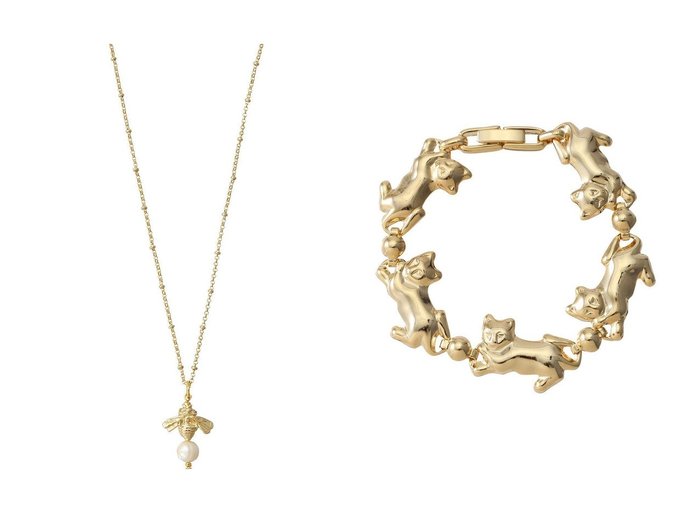 【gren/グリン】のBeeパールペンダント&キャットブレス 【アクセサリー、ジュエリー】おすすめ！人気、トレンド、レディースファッションの通販 おすすめ人気トレンドファッション通販アイテム インテリア・キッズ・メンズ・レディースファッション・服の通販 founy(ファニー) https://founy.com/ ファッション Fashion レディースファッション WOMEN ジュエリー Jewelry ネックレス Necklaces ブレスレット Bracelets バングル Bangles 2020年 2020 2020-2021秋冬・A/W AW・Autumn/Winter・FW・Fall-Winter/2020-2021 2022年 2022 2022-2023秋冬・A/W AW/Autumn/Winter//FW/Fall-Winter/2022-2023 A/W・秋冬 AW・Autumn/Winter・FW・Fall-Winter おすすめ Recommend ネックレス パール モチーフ リュクス ロング オケージョン ネコ パーティ フォーマル ブレスレット |ID:crp329100000104080
