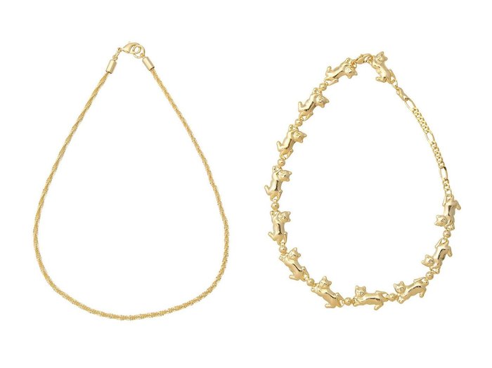 【gren/グリン】のキャットチョーカー&ブラシチェーンチョーカー 【アクセサリー、ジュエリー】おすすめ！人気、トレンド、レディースファッションの通販 おすすめ人気トレンドファッション通販アイテム インテリア・キッズ・メンズ・レディースファッション・服の通販 founy(ファニー) https://founy.com/ ファッション Fashion レディースファッション WOMEN ジュエリー Jewelry ネックレス Necklaces 2020年 2020 2020-2021秋冬・A/W AW・Autumn/Winter・FW・Fall-Winter/2020-2021 2022年 2022 2022-2023秋冬・A/W AW/Autumn/Winter//FW/Fall-Winter/2022-2023 A/W・秋冬 AW・Autumn/Winter・FW・Fall-Winter チェーン デコルテ ネックレス オケージョン ネコ パーティ フォーマル モチーフ |ID:crp329100000104081