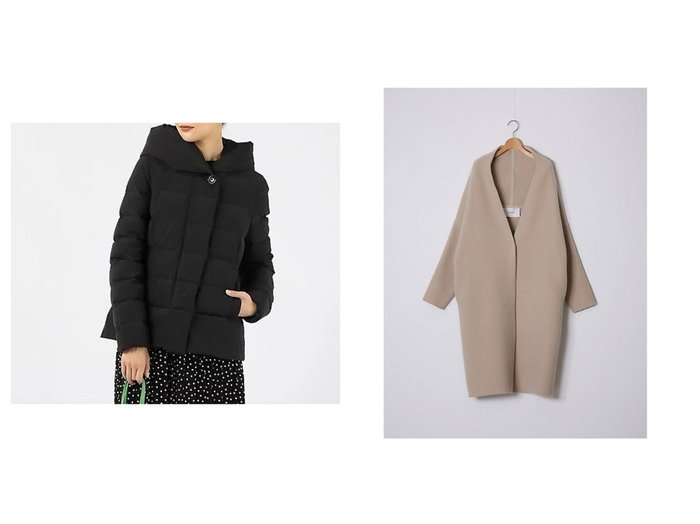 【WOOLRICH/ウールリッチ】のPUFFY PRESCOTT JACKET&【ADAWAS/アダワス】のニットガウンコート 【アウター】おすすめ！人気、トレンド、レディースファッションの通販 おすすめ人気トレンドファッション通販アイテム インテリア・キッズ・メンズ・レディースファッション・服の通販 founy(ファニー) https://founy.com/ ファッション Fashion レディースファッション WOMEN アウター Coat Outerwear コート Coats ジャケット Jackets シェイプ ショート ショール シンプル ダウン ミドル モダン ガウン ポケット |ID:crp329100000105971