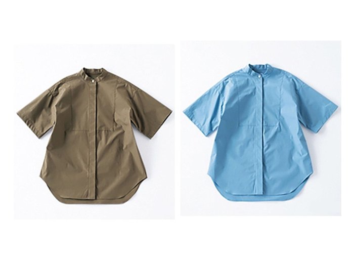 【uncrave/アンクレイヴ】の【CLASSY.コラボ】コットン タイプライター シャツ 別注・限定・コラボなど、おすすめ！人気、トレンド、レディースファッションの通販 おすすめ人気トレンドファッション通販アイテム 人気、トレンドファッション・服の通販 founy(ファニー) ファッション Fashion レディースファッション WOMEN トップス・カットソー Tops/Tshirt シャツ/ブラウス Shirts/Blouses カッティング コラボ シンプル 雑誌 タイプライター タンク トレンド ドレス 人気 バランス フェミニン ボトム 別注 半袖 送料無料 Free Shipping 夏 Summer |ID:crp329100000108061