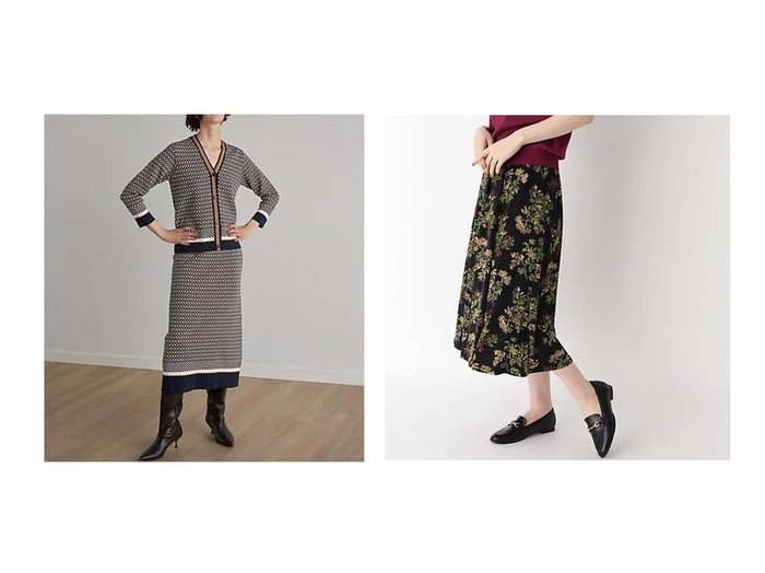 【INED/イネド】のクラシカルジャガードスカート&【LAURA ASHLEY/ローラアシュレイ】のナッツ&ベリー柄マットジャージースカート 【スカート】おすすめ！人気、トレンド、レディースファッションの通販 おすすめ人気トレンドファッション通販アイテム インテリア・キッズ・メンズ・レディースファッション・服の通販 founy(ファニー) https://founy.com/ ファッション Fashion レディースファッション WOMEN スカート Skirt おすすめ Recommend カーディガン クラシカル セットアップ バランス 秋 Autumn/Fall |ID:crp329100000112047