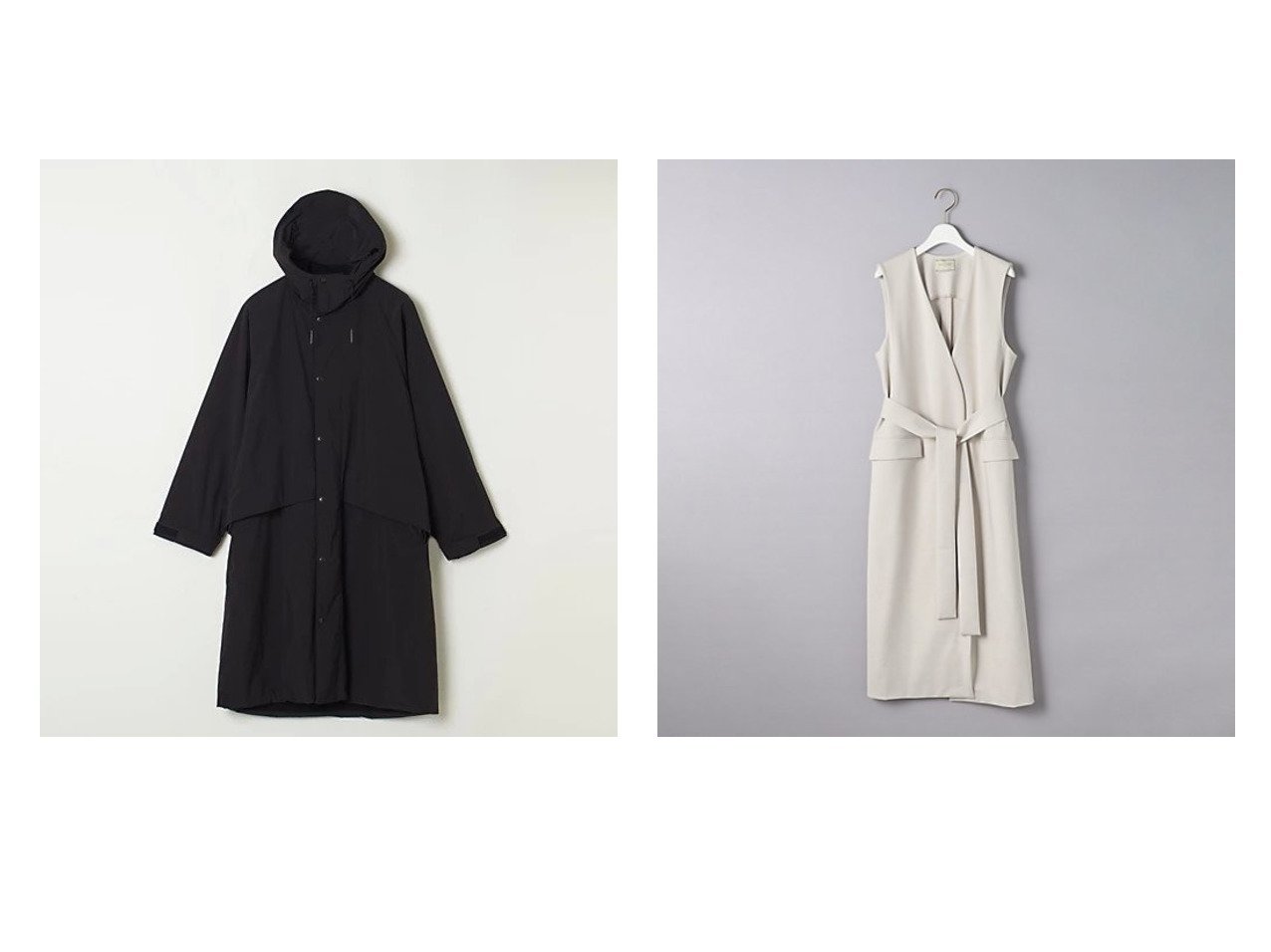 【ATON/エイトン】のASAKO NYLON HOODED COAT&【UNITED ARROWS/ユナイテッドアローズ】のPU Vノー