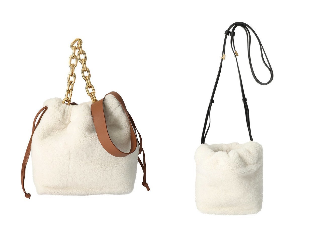 【ZANCHETTI/ザンチェッティ】のDRAWSTRING BAG (SHEEPSKIN)&DRAWSTRING BAG SMALL (SHEEPSKIN) 【バッグ・鞄】おすすめ！人気、トレンド、レディースファッションの通販 おすすめ人気トレンドファッション通販アイテム インテリア・キッズ・メンズ・レディースファッション・服の通販 founy(ファニー) 　ファッション　Fashion　レディースファッション　WOMEN　2020年　2020　2020-2021秋冬・A/W　AW・Autumn/Winter・FW・Fall-Winter/2020-2021　2022年　2022　2022-2023秋冬・A/W　AW/Autumn/Winter//FW/Fall-Winter/2022-2023　A/W・秋冬　AW・Autumn/Winter・FW・Fall-Winter　ショルダー　巾着　ブラック系　Black　ピンク系　Pink　|ID:crp329100000112672