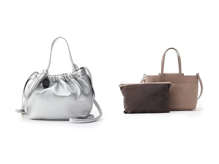【LAURA ASHLEY/ローラアシュレイ】の2WAY 巾着風バッグ&2WAY インナーバッグ付きシンプルトート 【バッグ・鞄】おすすめ！人気、トレンド、レディースファッションの通販 おすすめ人気トレンドファッション通販アイテム インテリア・キッズ・メンズ・レディースファッション・服の通販 founy(ファニー) https://founy.com/ ファッション Fashion レディースファッション WOMEN バッグ Bag おすすめ Recommend コンパクト ポケット ラップ 巾着 インナー ショルダー シンプル |ID:crp329100000113649