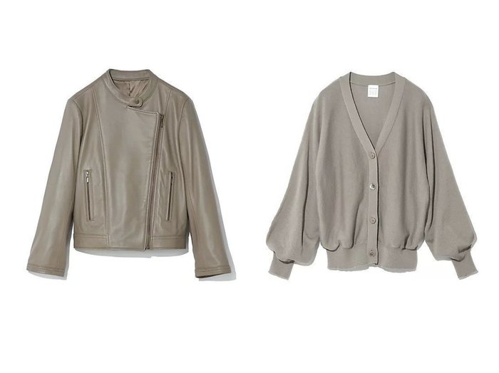 【12closet/トゥエルブクローゼット】の羊革ライダースジャケット&【洗える】ドルマンスリーブカーデ ファッション雑誌・Webマガジン掲載、おすすめ！人気、トレンド、レディースファッションの通販 おすすめ人気トレンドファッション通販アイテム 人気、トレンドファッション・服の通販 founy(ファニー) 雑誌掲載アイテム Magazine Items ファッション雑誌 Fashion Magazines リー LEE ファッション Fashion レディースファッション WOMEN アウター Coat Outerwear ジャケット Jackets ライダース Riders Jacket トップス・カットソー Tops/Tshirt カーディガン Cardigans Vネック V-Neck 1月号 9月号 10月号 ジャケット スタンド スマート 雑誌 ダブル 定番 Standard 人気 フェミニン フロント ライダース ライダースジャケット インナー カーディガン フィット ベーシック 夏 Summer |ID:crp329100000114992