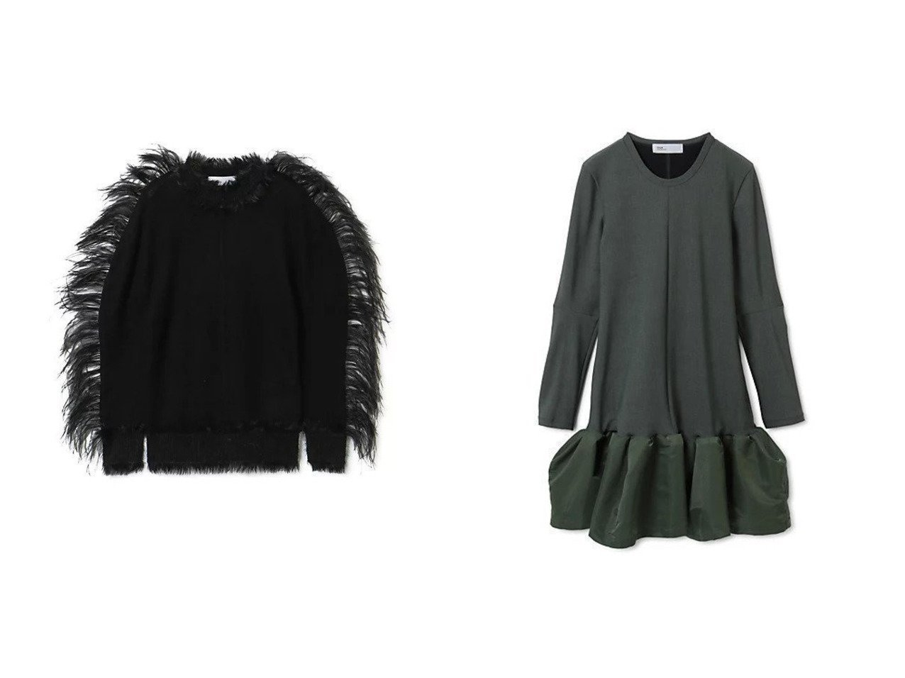 【TOGA/トーガ】のFur tape knit pullover&Bonding jersey top 2 【トップス、カットソー】おすすめ！人気、トレンド、レディースファッションの通販 おすすめ人気トレンドファッション通販アイテム インテリア・キッズ・メンズ・レディースファッション・服の通販 founy(ファニー) 　ファッション　Fashion　レディースファッション　WOMEN　トップス・カットソー　Tops/Tshirt　ニット　Knit Tops　シャツ/ブラウス　Shirts/Blouses　ロング / Tシャツ　T-Shirts　プルオーバー　Pullover　カットソー　Cut and Sewn　2022年　2022　2022-2023秋冬・A/W　AW/Autumn/Winter//FW/Fall-Winter/2022-2023　A/W・秋冬　AW・Autumn/Winter・FW・Fall-Winter　カットソー　シンプル　スリーブ　フェミニン　長袖　ブラック系　Black　ホワイト系　White　ブルー系　Blue　グリーン系　Green　|ID:crp329100000118049