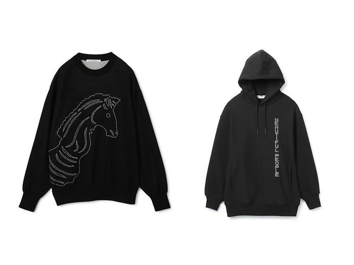 【beautiful people/ビューティフル ピープル】のsuvin MVS sweat vertical logo parka&【PLAIN PEOPLE/プレインピープル】のチェスニットプルオーバー 【トップス、カットソー】おすすめ！人気、トレンド、レディースファッションの通販 おすすめ人気トレンドファッション通販アイテム インテリア・キッズ・メンズ・レディースファッション・服の通販 founy(ファニー) https://founy.com/ ファッション Fashion レディースファッション WOMEN トップス・カットソー Tops/Tshirt ニット Knit Tops プルオーバー Pullover パーカ Sweats スウェット Sweat セーター トレーナー モノトーン リラックス 2022年 2022 2022-2023秋冬・A/W AW/Autumn/Winter//FW/Fall-Winter/2022-2023 A/W・秋冬 AW・Autumn/Winter・FW・Fall-Winter ショルダー スウェット ドロップ パーカー 洗える 長袖 |ID:crp329100000119425