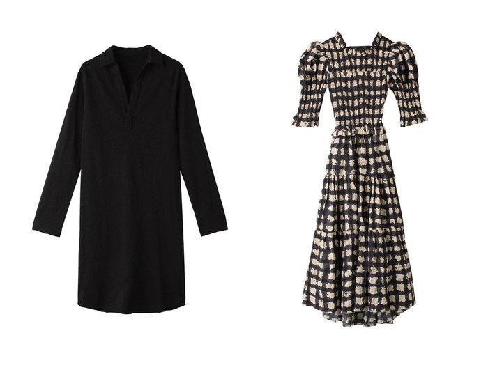 【Frank&Eileen/フランク&アイリーン】のHERITAGE JERSEY ロングリーブワンピース&【Sea NEW YORK/シー ニューヨーク】のGINGERギンガムパフスリーブスモックドレス 【ワンピース、ドレス】おすすめ！人気、トレンド、レディースファッションの通販 おすすめ人気トレンドファッション通販アイテム インテリア・キッズ・メンズ・レディースファッション・服の通販 founy(ファニー) https://founy.com/ ファッション Fashion レディースファッション WOMEN ワンピース Dress チュニック Tunic ドレス Party Dresses シンプル チュニック ギンガム スモック スリーブ チェック ティアード ドレス フェミニン ロング |ID:crp329100000119811