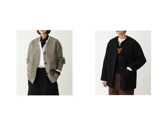 【MHL/エムエイチエル】のFELTED WOOL TWILL 【アウター】おすすめ！人気、トレンド、レディースファッションの通販 おすすめ人気トレンドファッション通販アイテム インテリア・キッズ・メンズ・レディースファッション・服の通販 founy(ファニー) https://founy.com/ ファッション Fashion レディースファッション WOMEN アウター Coat Outerwear ジャケット Jackets ブルゾン Blouson/Jackets カッティング ジャケット ブルゾン ポケット モダン リラックス |ID:crp329100000120146