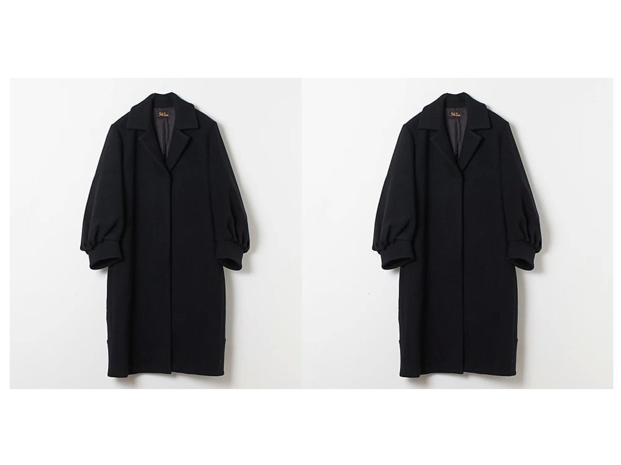 【Pale Jute/ペールジュート】のBlack coat(LONG)&Black coat(SHORT) 【アウター】おすすめ！人気、トレンド、レディースファッションの通販 おすすめ人気トレンドファッション通販アイテム インテリア・キッズ・メンズ・レディースファッション・服の通販 founy(ファニー) 　ファッション　Fashion　レディースファッション　WOMEN　アウター　Coat Outerwear　コート　Coats　チェスターコート　Top Coat　おすすめ　Recommend　クラシカル　ショート　ジャケット　チェスターコート　バルーン　フロント　ロング　ブラック系　Black　|ID:crp329100000121052