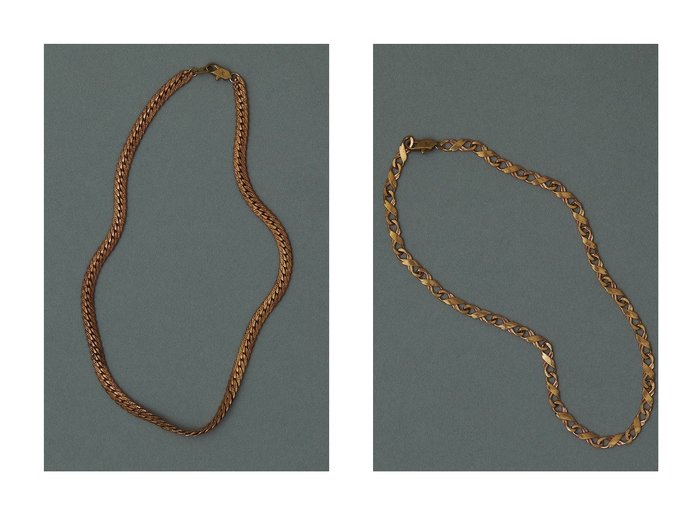【Adlin Hue/アドリン ヒュー】のVintage Love X Chain Choker&Vintage Flat Textured Snake Chain Necklace 【アクセサリー】おすすめ！人気、トレンド、レディースファッションの通販  おすすめ人気トレンドファッション通販アイテム インテリア・キッズ・メンズ・レディースファッション・服の通販 founy(ファニー) https://founy.com/ ファッション Fashion レディースファッション WOMEN ジュエリー Jewelry ネックレス Necklaces おすすめ Recommend ジュエリー チェーン テクスチャー ネックレス フラット ヴィンテージ 再入荷 Restock/Back in Stock/Re Arrival |ID:crp329100000121197