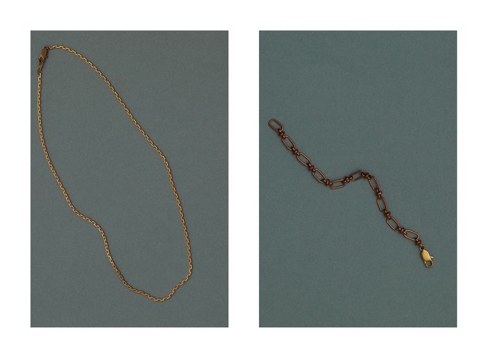 【Adlin Hue/アドリン ヒュー】のVintage 22K Gold Plated Cable Chain Necklace&Vintage Beaux Chain Bracelet 【アクセサリー】おすすめ！人気、トレンド、レディースファッションの通販  おすすめ人気トレンドファッション通販アイテム インテリア・キッズ・メンズ・レディースファッション・服の通販 founy(ファニー) https://founy.com/ ファッション Fashion レディースファッション WOMEN ジュエリー Jewelry ネックレス Necklaces ブレスレット Bracelets バングル Bangles おすすめ Recommend ジュエリー チェーン ネックレス ヴィンテージ 再入荷 Restock/Back in Stock/Re Arrival |ID:crp329100000121198