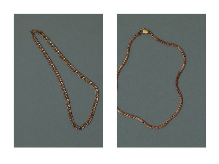 【Adlin Hue/アドリン ヒュー】のVintage Curb Chain Necklace&Vintage Flat Woven Snake Chain Necklace 【アクセサリー】おすすめ！人気、トレンド、レディースファッションの通販  おすすめ人気トレンドファッション通販アイテム インテリア・キッズ・メンズ・レディースファッション・服の通販 founy(ファニー) https://founy.com/ ファッション Fashion レディースファッション WOMEN ジュエリー Jewelry ネックレス Necklaces おすすめ Recommend ジュエリー チェーン ネックレス ヴィンテージ 再入荷 Restock/Back in Stock/Re Arrival |ID:crp329100000121204