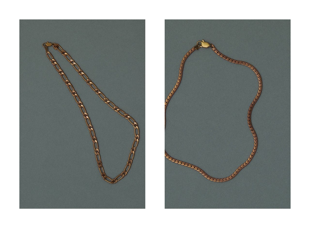 【Adlin Hue/アドリン ヒュー】のVintage Curb Chain Necklace&Vintage Flat Woven Snake Chain Necklace 【アクセサリー】おすすめ！人気、トレンド、レディースファッションの通販  おすすめ人気トレンドファッション通販アイテム インテリア・キッズ・メンズ・レディースファッション・服の通販 founy(ファニー) 　ファッション　Fashion　レディースファッション　WOMEN　ジュエリー　Jewelry　ネックレス　Necklaces　おすすめ　Recommend　ジュエリー　チェーン　ネックレス　ヴィンテージ　再入荷　Restock/Back in Stock/Re Arrival　シルバー系　Silver　|ID:crp329100000121204