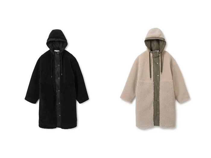 【MICA & DEAL/マイカ ディール】のhooded boa coat 【アウター】おすすめ！人気、トレンド、レディースファッションの通販 おすすめ人気トレンドファッション通販アイテム インテリア・キッズ・メンズ・レディースファッション・服の通販 founy(ファニー) https://founy.com/ ファッション Fashion レディースファッション WOMEN アウター Coat Outerwear コート Coats A/W・秋冬 AW・Autumn/Winter・FW・Fall-Winter ツイル ベーシック |ID:crp329100000121680