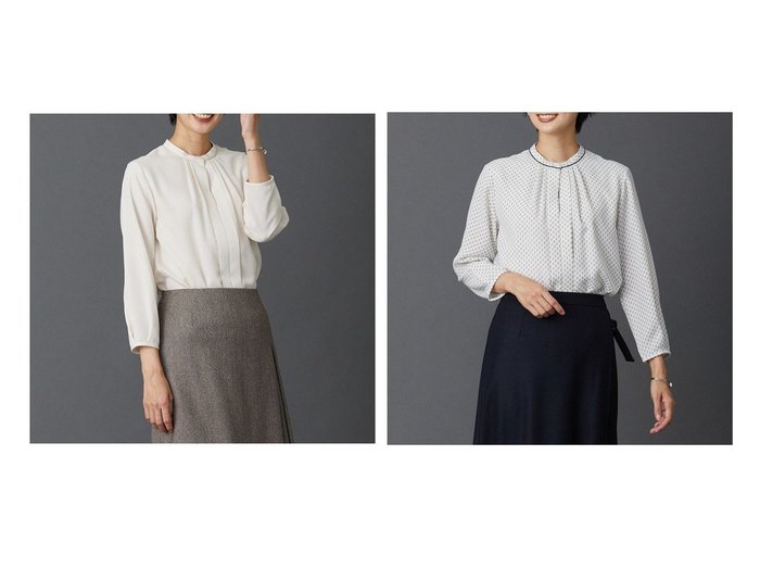 【J.PRESS/ジェイ プレス】のダイヤ幾何プリント カットソー&シャドーストライプ カットソー 【トップス、カットソー】おすすめ！人気、トレンド、レディースファッションの通販  おすすめ人気トレンドファッション通販アイテム 人気、トレンドファッション・服の通販 founy(ファニー) ファッション Fashion レディースファッション WOMEN トップス・カットソー Tops/Tshirt シャツ/ブラウス Shirts/Blouses ロング / Tシャツ T-Shirts カットソー Cut and Sewn 送料無料 Free Shipping カットソー サテン シフォン シャドー ストライプ 無地 ジャージ プリント モチーフ |ID:crp329100000122484