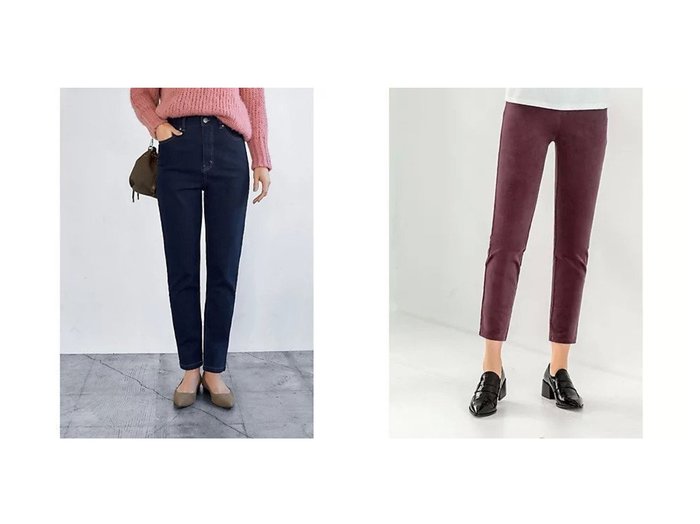 【STYLE DELI/スタイルデリ】のネイビーフレンチデニム&コーデュロイストレッチパンツ 【パンツ】おすすめ！人気、トレンド、レディースファッションの通販  おすすめ人気トレンドファッション通販アイテム インテリア・キッズ・メンズ・レディースファッション・服の通販 founy(ファニー) https://founy.com/ ファッション Fashion レディースファッション WOMEN パンツ Pants インディゴ ジャケット スカーフ スキニー ストレッチ ストレート スニーカー スリム ダメージ デニム パターン フィット おすすめ Recommend コーデュロイ スタイリッシュ チュール 定番 Standard パッチ パープル フロント ポケット リラックス レギンス |ID:crp329100000123165