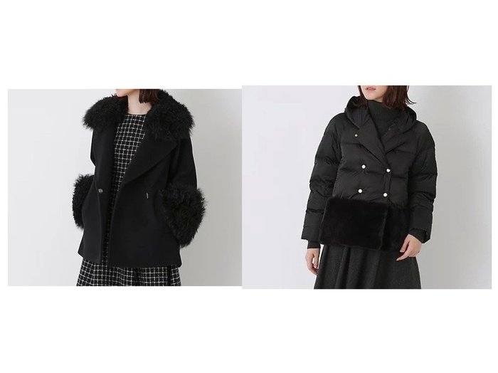 【EPOCA/エポカ】のムートンコンビ ウールコート&エコファーコンビダウン 【アウター】おすすめ！人気、トレンド、レディースファッションの通販 おすすめ人気トレンドファッション通販アイテム インテリア・キッズ・メンズ・レディースファッション・服の通販 founy(ファニー) https://founy.com/ ファッション Fashion レディースファッション WOMEN アウター Coat Outerwear コート Coats おすすめ Recommend コンビ ショルダー ショート ドロップ ムートン 冬 Winter 秋 Autumn/Fall |ID:crp329100000124026