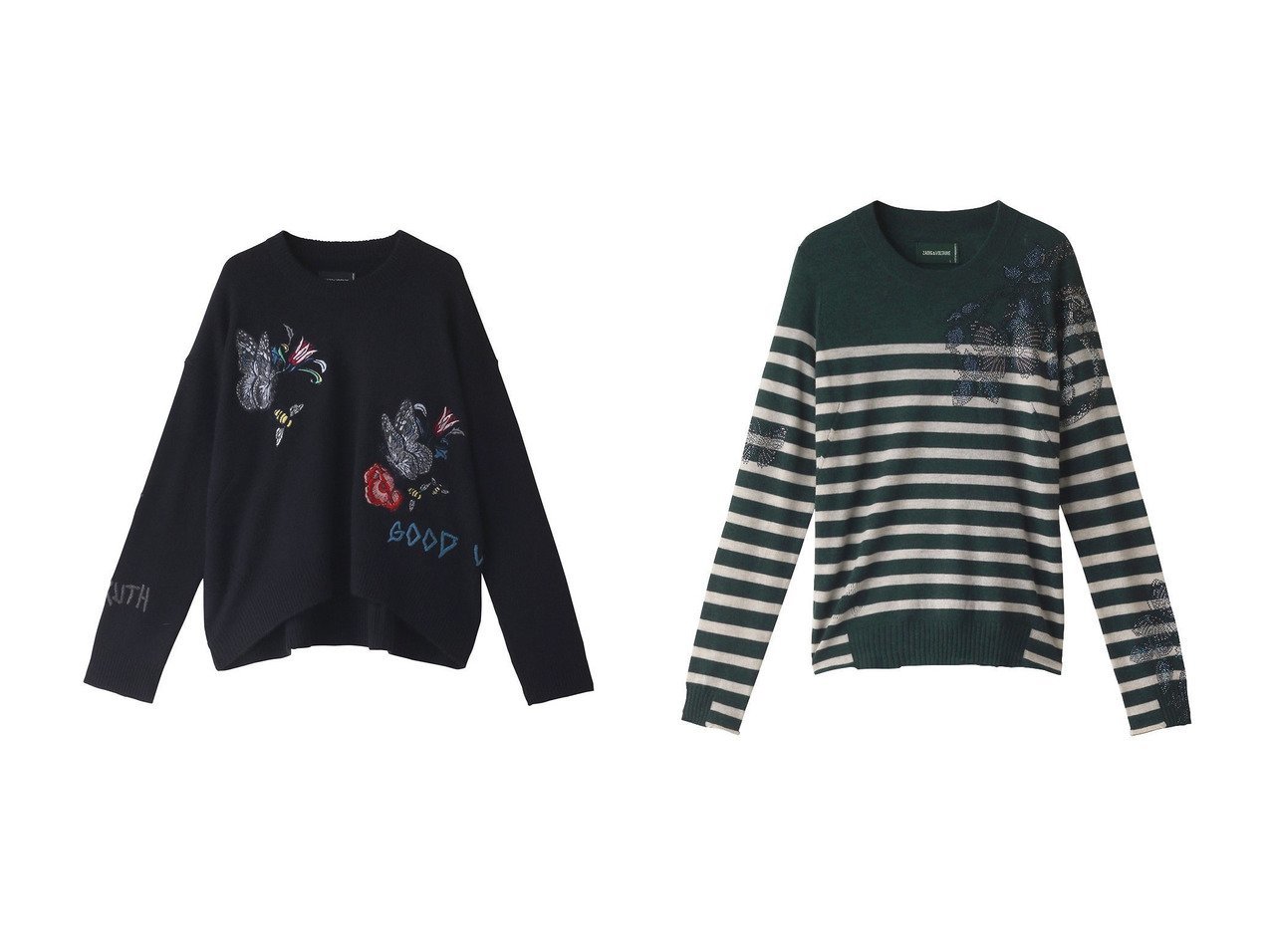 ZADIG & VOLTAIRE/ザディグ エ ヴォルテール】のSOURCE CP STRIPES SNAKE BUTTER ニット&MARKUS  WS MULTICUSTO ニット 【トップス、カットソー】おすすめ！人気、トレンド、レディースファッションの通販 |  おすすめのファッション通販アイテム | 人気、トレンド ...