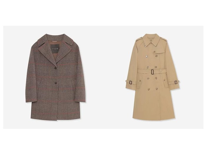 【MACKINTOSH LONDON/マッキントッシュ ロンドン】のダブルフェイスチェックウールコート&【ファルカークロング】ポリエステルコットンギャバジントレンチコート 【アウター】おすすめ！人気、トレンド、レディースファッションの通販 おすすめ人気トレンドファッション通販アイテム 人気、トレンドファッション・服の通販 founy(ファニー) ファッション Fashion レディースファッション WOMEN アウター Coat Outerwear コート Coats トレンチコート Trench Coats インナー スリーブ ダブル チェック フェイス リラックス 冬 Winter 無地 秋 Autumn/Fall |ID:crp329100000124840