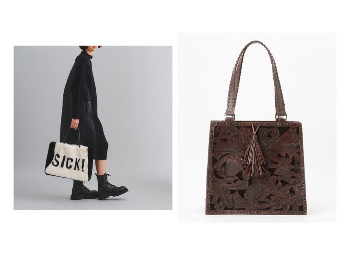 【GRACE CONTINENTAL/グレース コンチネンタル】のレタードファーバッグ&Cutwork toteBAG 【バッグ・鞄】おすすめ！人気、トレンド、レディースファッションの通販  おすすめ人気トレンドファッション通販アイテム インテリア・キッズ・メンズ・レディースファッション・服の通販 founy(ファニー) https://founy.com/ ファッション Fashion レディースファッション WOMEN バッグ Bag ヴィンテージ スクエア タッセル 定番 Standard ハンドバッグ フロント ワーク 送料無料 Free Shipping |ID:crp329100000125012