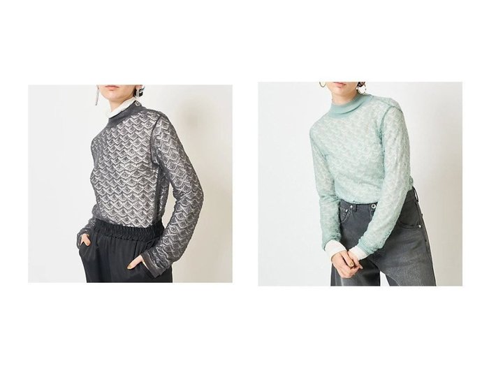 【Whim Gazette/ウィムガゼット】の【THE PAUSE】シアーパターンモヘヤプルオーバー 【トップス、カットソー】おすすめ！人気、トレンド、レディースファッションの通販 おすすめ人気トレンドファッション通販アイテム インテリア・キッズ・メンズ・レディースファッション・服の通販 founy(ファニー) https://founy.com/ ファッション Fashion レディースファッション WOMEN トップス・カットソー Tops/Tshirt ニット Knit Tops プルオーバー Pullover アンゴラ インナー ヴィンテージ キャミソール グラデーション コンパクト シアー ジャケット セーター タートルネック モヘヤ ワーク A/W・秋冬 AW・Autumn/Winter・FW・Fall-Winter 2022年 2022 2022-2023秋冬・A/W AW/Autumn/Winter//FW/Fall-Winter/2022-2023 おすすめ Recommend |ID:crp329100000125515