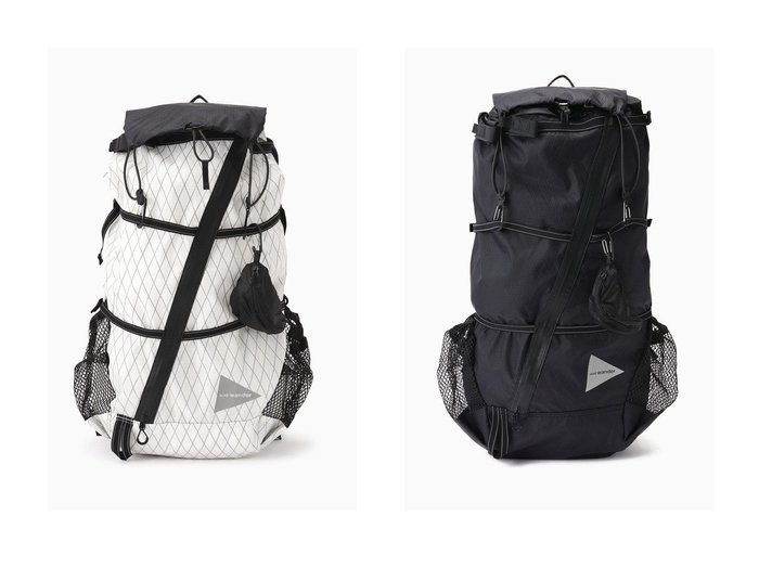 【and wander/アンドワンダー】の【UNISEX】X-Pac 40L backpack&【UNISEX】X-Pac 45L backpack 【バッグ・鞄】おすすめ！人気、トレンド、レディースファッションの通販  おすすめ人気トレンドファッション通販アイテム インテリア・キッズ・メンズ・レディースファッション・服の通販 founy(ファニー) https://founy.com/ ファッション Fashion レディースファッション WOMEN バッグ Bag UNISEX コーティング シリコン フロント ポケット リュック 軽量 |ID:crp329100000126028