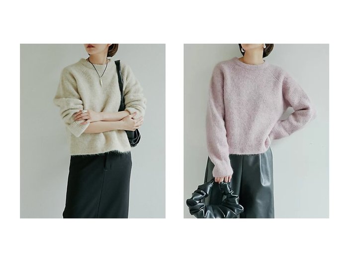 【GALLARDAGALANTE/ガリャルダガランテ】の【Drawing Numbers】アルパカモヘヤ混ヘアリーニット 【トップス、カットソー】おすすめ！人気、トレンド、レディースファッションの通販  おすすめ人気トレンドファッション通販アイテム インテリア・キッズ・メンズ・レディースファッション・服の通販 founy(ファニー) https://founy.com/ ファッション Fashion レディースファッション WOMEN トップス・カットソー Tops/Tshirt ニット Knit Tops シンプル セーター パープル モヘヤ |ID:crp329100000126359