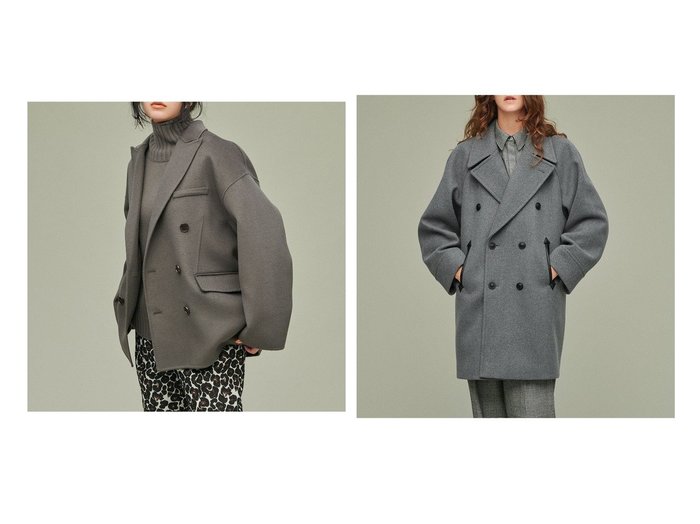 【uncrave/アンクレイヴ】の【スタイリスト金子綾×uncrave WHITE コラボ】リバー ジャケットコート&【uncrave WHITE】プルーフメルトン ショートPコート 【アウター】おすすめ！人気、トレンド、レディースファッションの通販  おすすめ人気トレンドファッション通販アイテム インテリア・キッズ・メンズ・レディースファッション・服の通販 founy(ファニー) https://founy.com/ ファッション Fashion レディースファッション WOMEN アウター Coat Outerwear コート Coats ジャケット Jackets Pコート Pea Coats インナー コラボ ショルダー ジャケット セットアップ ダブル ドロップ フェイス ボトム 送料無料 Free Shipping ショート スリーブ 雑誌 バランス パッチ ポケット メルトン 日本製 Made in Japan |ID:crp329100000128071