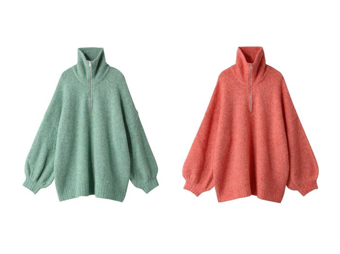 【ROSE BUD/ローズバッド】の【GENE HEAVENS】ジップアップネックループヤーンビッグニット 【トップス、カットソー】おすすめ！人気、トレンド、レディースファッションの通販 おすすめ人気トレンドファッション通販アイテム 人気、トレンドファッション・服の通販 founy(ファニー) ファッション Fashion レディースファッション WOMEN トップス・カットソー Tops/Tshirt ニット Knit Tops プルオーバー Pullover A/W・秋冬 AW・Autumn/Winter・FW・Fall-Winter ジップ チュニック |ID:crp329100000128153