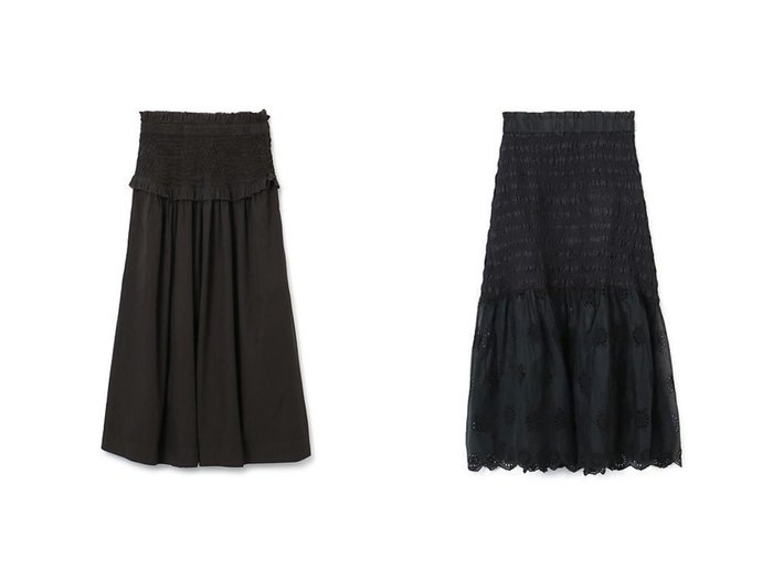 【Sea NEW YORK/シー ニューヨーク】のCasey Hand Smocked Skirt (D2)&Blaine Eyelet Smocked Skirt (D 【スカート】おすすめ！人気、トレンド、レディースファッションの通販 おすすめ人気トレンドファッション通販アイテム インテリア・キッズ・メンズ・レディースファッション・服の通販 founy(ファニー) https://founy.com/ ファッション Fashion レディースファッション WOMEN スカート Skirt 2023春夏・S/S SS,Spring/Summer,2023 S/S・春夏 SS・Spring/Summer ギャザー チェック フリル ロング |ID:crp329100000129089